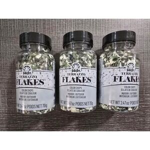 Folk Art Terrazzo Flakes Color Chips Green White Multi 2.47oz x3